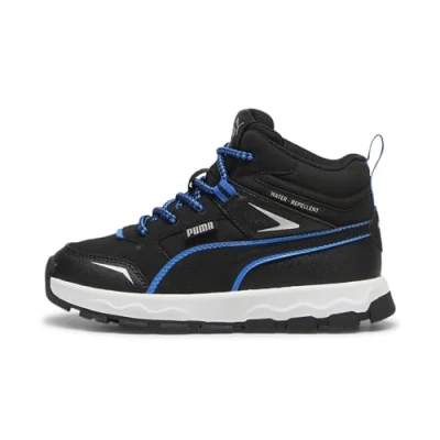 Afbeelding van Puma Evolve Babyschoenen voor kinderen, Maat: 34.5, Black hyperlink blue Imitatieleer/ textiel
