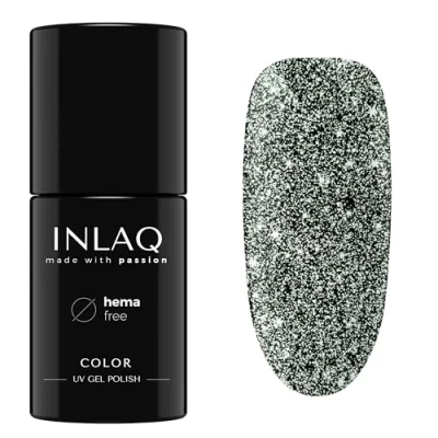 Afbeelding van INLAQ® HEMA Free nagellak, uv, led, gel, libra, 6 ml, vrij, collectie van glanzende tekens, glinsterende uv led gellak