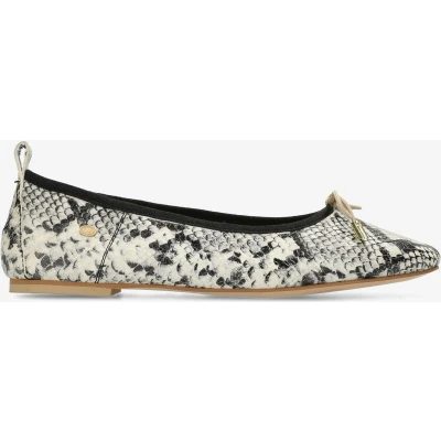 Afbeelding van Fred de la Bretoniere Idris Python Print Ballerina&#039;s, Dames, Maat: 38, Black white Leer