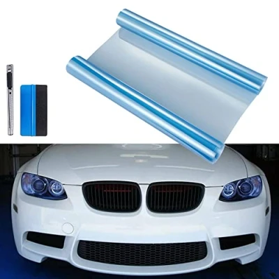 Afbeelding van NewL Zelfklevend stickervel, vinyl, voor mistlampen en achterlicht auto, 30,5 x 122 cm, lichtblauw