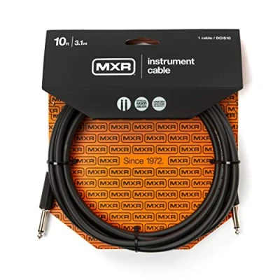 Image de JIM DUNLOP MXR Câble Instrument Standard, Noir, 10 pieds 3,1 m, Connecteur droit 1/4 de pouce (DCIS10)