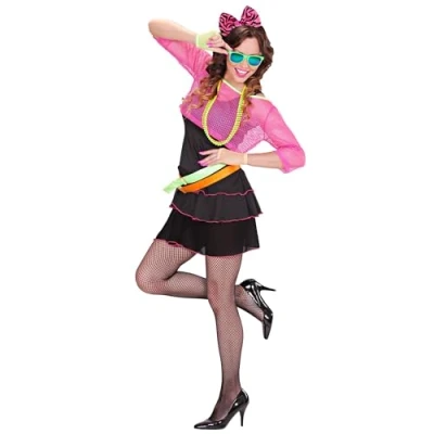 Afbeelding van Widmann Jaren 80 &amp; 90 Kostuum Roze 80s Groupie Meisje Vrouw XL Carnavalskleding Verkleedkleding