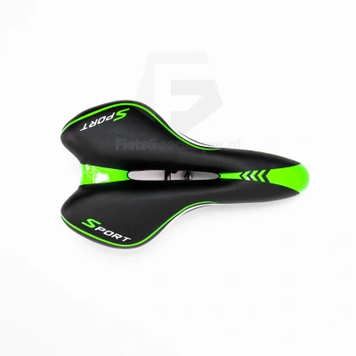 Afbeelding van Voltano Sport Fietszadel Zwart / Groen