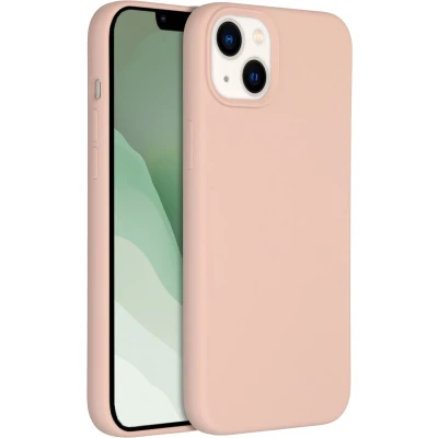 Afbeelding van Accezz Hoesje Geschikt voor iPhone 14 Plus Siliconen Liquid Silicone Backcover Roze