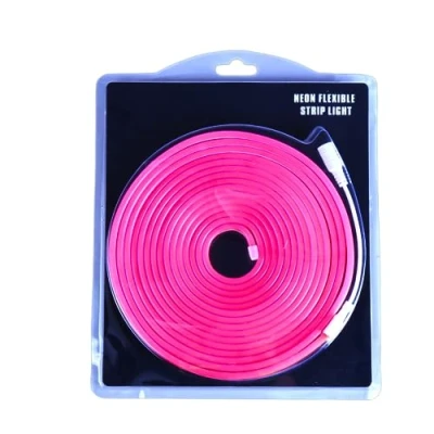 Afbeelding van Jandei Flexibele neonlichtstrip, 12 V, 5 m, 6 x mm, 120 leds/meter. Snijd elke 2,5 cm. Binnen en buitendecoratie, Perfect voor thuis, bedrijven... (roze)