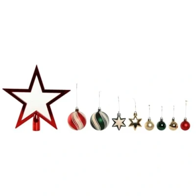 Afbeelding van Kerstballen Home ESPRIT Rood Groen Polyethyleen 21 x 6,5 27 cm (53 Onderdelen)