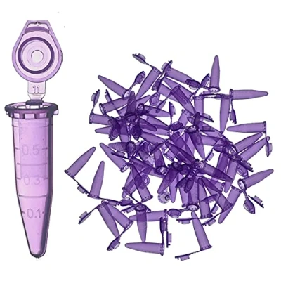 Afbeelding van MUHWA 1000 microbuisjes van polypropyleen met klikdop, 0,5 ml, paars, stuks