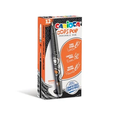 Afbeelding van Carioca gelroller Oops Pop, medium, uitwisbaar, doos van 12 stuks, zwart