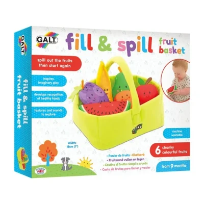 Afbeelding van Galt Speelgoed om te vullen en kantelen, fruitmand, zacht activiteitsspeelgoed, vanaf 9 maanden