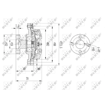 Afbeelding van NRF 49609 Visco Koppeling
