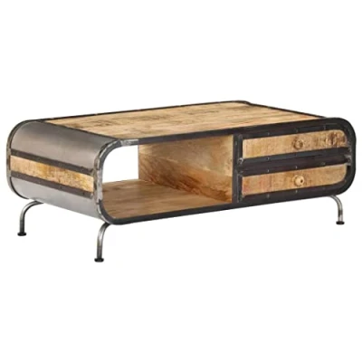 Image de vidaXL Table basse 100x50x35 cm Bois de manguier massif247804