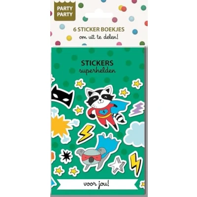Afbeelding van Party 6 Sticker boekjes Superhelden
