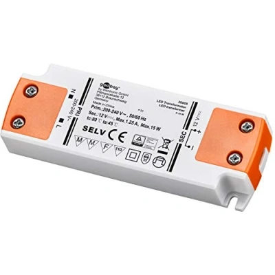 Afbeelding van Goobay 30005 LED transformator 12 Volt DC voor tot 15 Watt totale lading, W, V