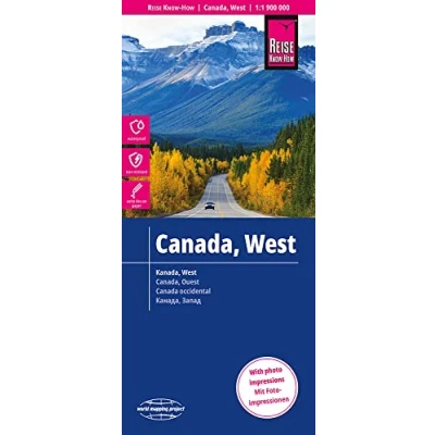 Afbeelding van Landkaart Canada West meertalig (1:1 900 000)