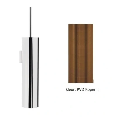 Afbeelding van Waterevolution Flow toiletborstelset wand PVD geborsteld koper A241CPE