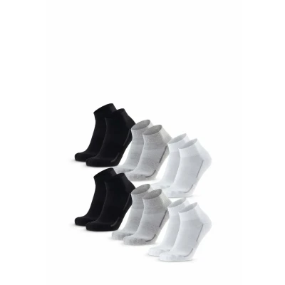 Afbeelding van Danish Endurance Quarter 6PACK Sportsokken, Maat: 43 47, Black grey white