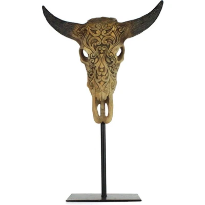 Afbeelding van Furnilux Stierenschedel Jordan Natural Small 22 X 8 21.5 CM
