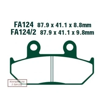 Afbeelding van EBC Brakes FA124/2HH Remblokkenset