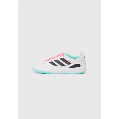 Afbeelding van adidas Performance Super SALA III Unisex Zaalvoetbalschoenen voor kinderen, Maat: 28, White/aurora black/flash aqua Textiel