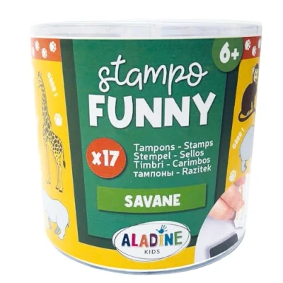 Afbeelding van Aladine, Stempel, Kinderstempel Grappig Savannah