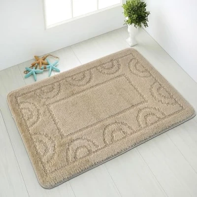 Afbeelding van Comart, Nicole Badmat, badkamertapijt, antislip onderkant, beige, 67x100 cm