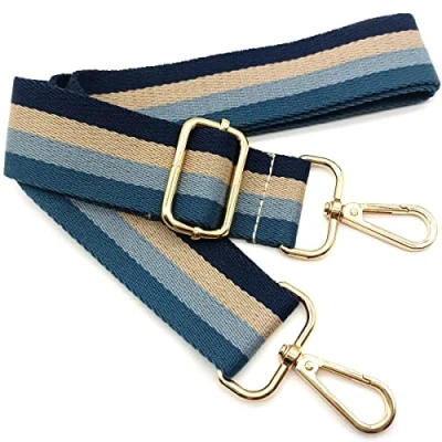 Afbeelding van Keriocusi Vervangende schouderriem, verstelbaar, blauw, handtasriem, vervanging, universele reserve riem met gouden gesp voor dames, handtas, schoudertas, accessoires, 001