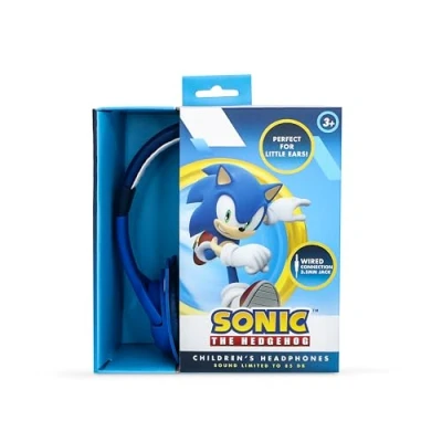 Afbeelding van Sonic the Hedgehog junior koptelefoon met oortjes volumebegrenzing verstelbaar