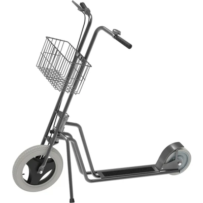 Afbeelding van Magazijn of platform step tot 150 kg met rem en mand
