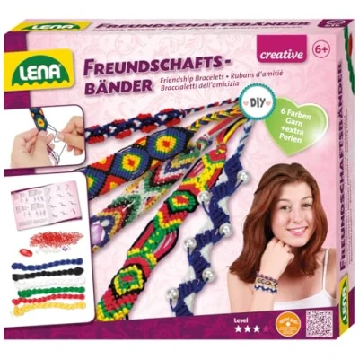 Afbeelding van Lena Maak Je Eigen Vriendschapsbandjes Meisjes Wol 7 delig