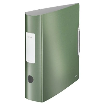 Image de Leitz ordner active style, 180 grad, 80 mm, seladon grn din a4, runder rcken, aus pp, gebrstete oberflche, innen silber, mit au