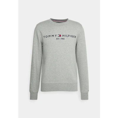 Afbeelding van Tommy Hilfiger Sweater Logo Lichtgrijs maat M Heren met Regular fit Pasvorm Duurzaam Suitable Herenkleding