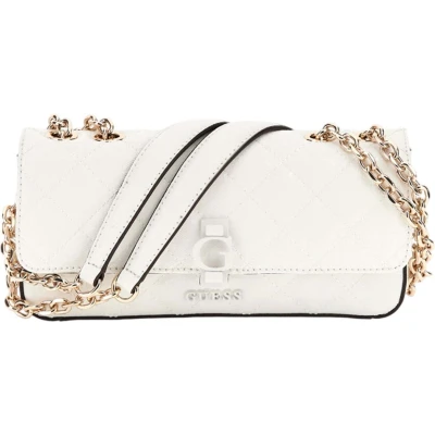 Afbeelding van GUESS Schoudertas Bessey Convertible Xbody Flap Bag White Wit