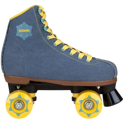 Afbeelding van Nijdam Retro Rolschaatsen Denim Rebel Denimblauw/Geel 40