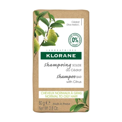 Afbeelding van Klorane Haar Citrus Bar Shampoo 80gr Voor Normaal