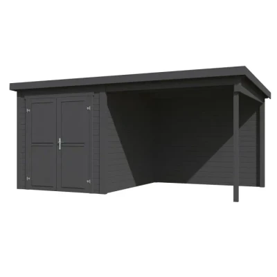 Afbeelding van Tuinhuis Finn 450x250 cm Carbon Grey Gecoat