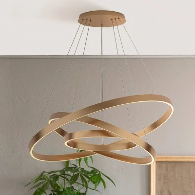 Afbeelding van Maytoni hanglamp Rim, 3 lamps, messingkleur, 3000K