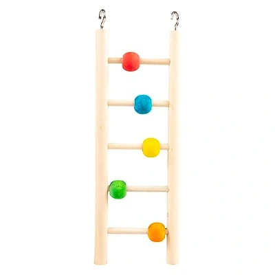 Afbeelding van Duvoplus Speelgoed Voor Dieren Vogel Kleurrijk Houten Ladder &amp; Kralen 23x7x1,5cm Meerkleurig 1st