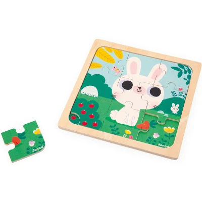 Afbeelding van Janod puzzel wit konijn 9st