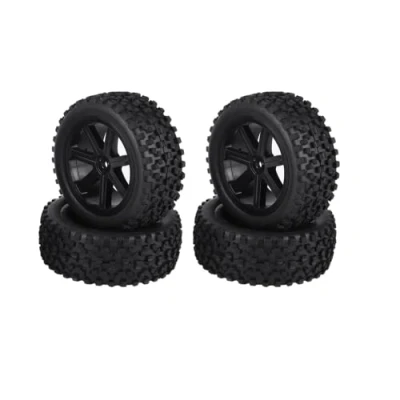 Afbeelding van VGEBY1 4 stuks rubberen banden, 1/10 RC Racing Buggy Crawler auto op raceautobanden (zwart)