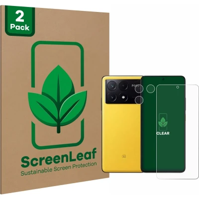 Afbeelding van ScreenLeaf Screenprotector voor Xiaomi Poco X6 Pro (Voor+Camera) Duurzame schermbescherming Folie Beschermfolie transparant (2 Stuks)