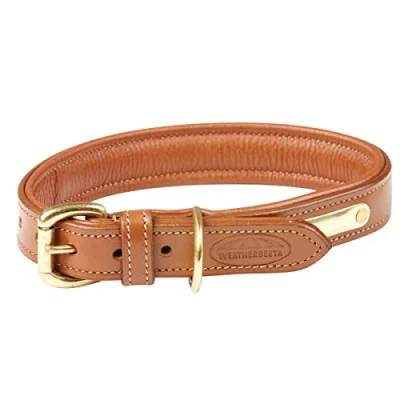 Afbeelding van Weatherbeeta Dog Collar Padded Leather Tan XXL Agradi.be