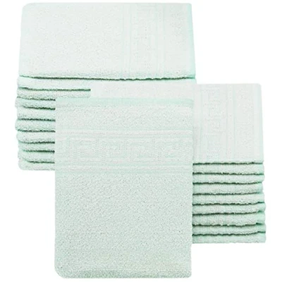 Afbeelding van ZOLLNER 20 washandjes, 16 x 22 cm, katoenmix, 340 g/m², groen