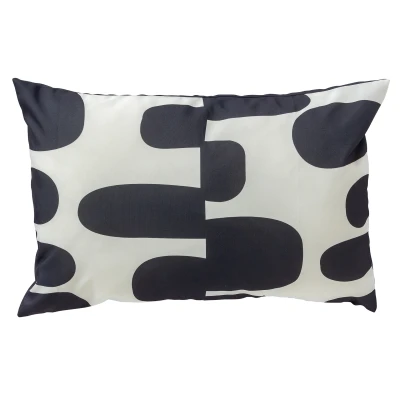 Afbeelding van Dutch Decor RIVANO Outdoor Sierkussen 40x60 cm waterafstotend en uv bestendig Charcoal Gray grijs