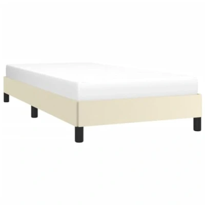 Afbeelding van vidaXL Bedframe kunstleer crèmekleurig 90x190 cm