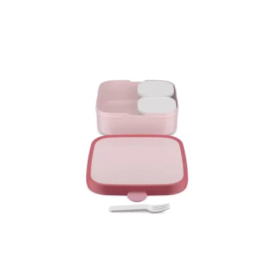 Afbeelding van Mepal lunchbox Campus 750 ml Broodtrommel met vakjes voor kinderen Geschikt 4 boterhammen Cool pink