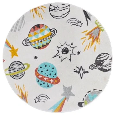 Afbeelding van Rond Vloerkleed Kids Planets Meerkleurig 123vloerkleed.nl is de online webshop voor vloerkleden en woonaccessoires.