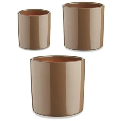Afbeelding van Pottenset Ø 14 cm 22 17 Cilinder 3 Onderdelen Taupe