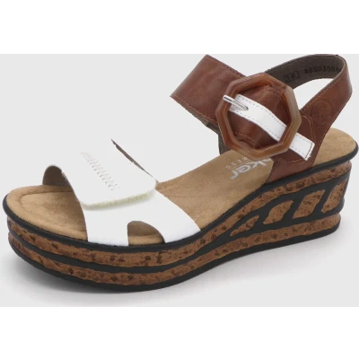 Afbeelding van Rieker Sandalen wit Synthetisch Dames Maat 36