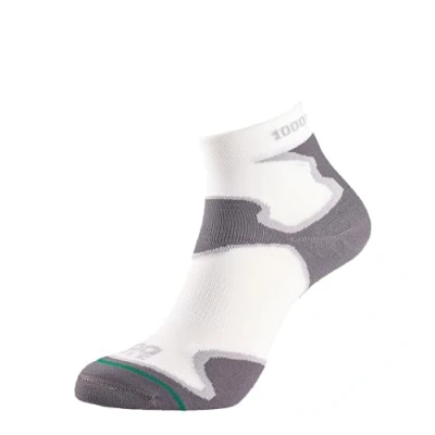 Afbeelding van 1000 Mile Sportsokken Fusion Anklet Heren Katoen Wit/grijs Mt 47 49