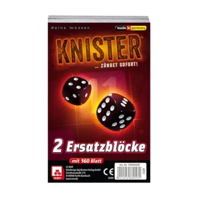 Afbeelding van NSV 4051 KNISTER set van 2 reserveblokken dobbelspel
